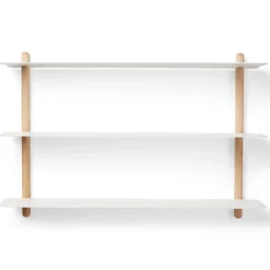 Etagère Nivo A, Chêne clair-blanc