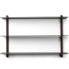 Etagère Nivo A, Frêne peint noir-noir