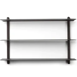 Etagère Nivo A, Frêne peint noir-noir