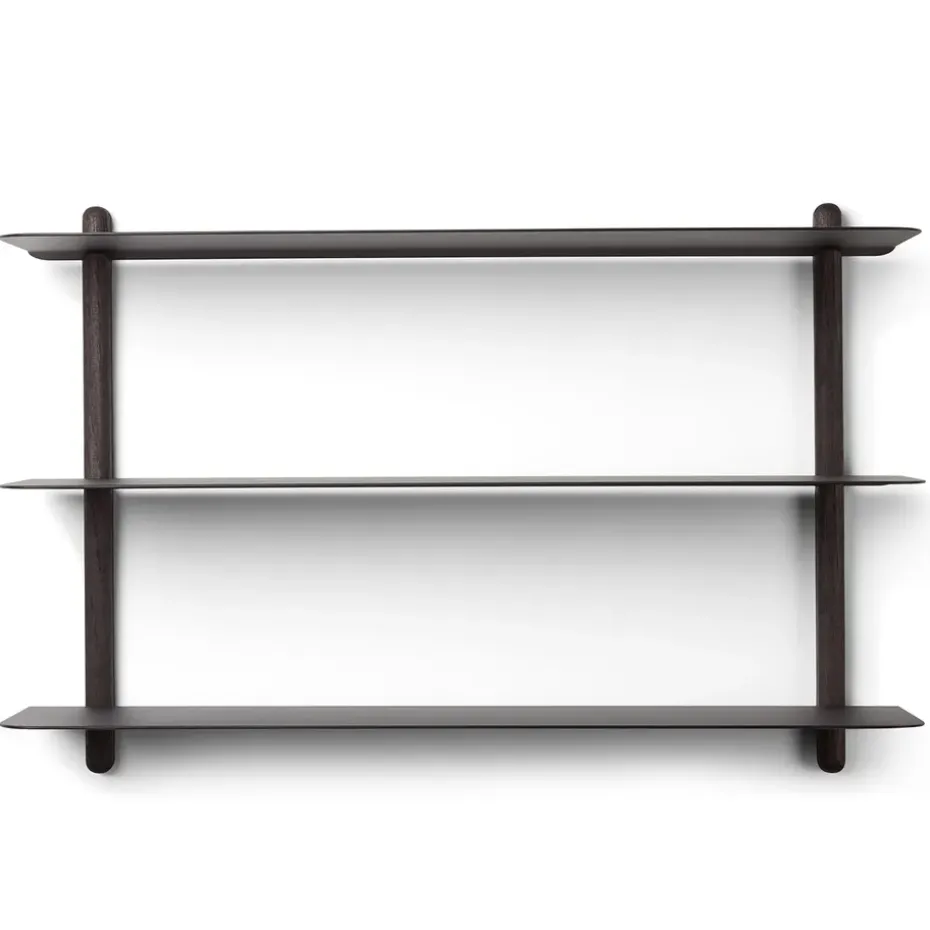 Etagère Nivo A, Frêne peint noir-noir