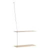 Etagère Stedge 60 cm, Chêne pigmenté blanc