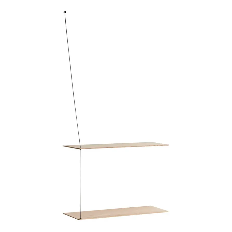 Etagère Stedge 60 cm, Chêne pigmenté blanc