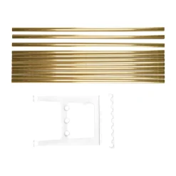 Extension de banc Nostalgi 100 cm, Laiton-blanc