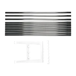 Extension de banc Nostalgi 100 cm, Chrome-blanc