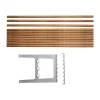 Extension de banc Nostalgi 100 cm, Bambou-aluminium