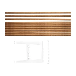 Extension de banc Nostalgi 100 cm, Bambou-blanc