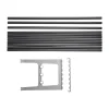Extension de banc Nostalgi 100 cm, Noir-aluminium