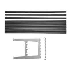 Extension de banc Nostalgi 100 cm, Noir-aluminium