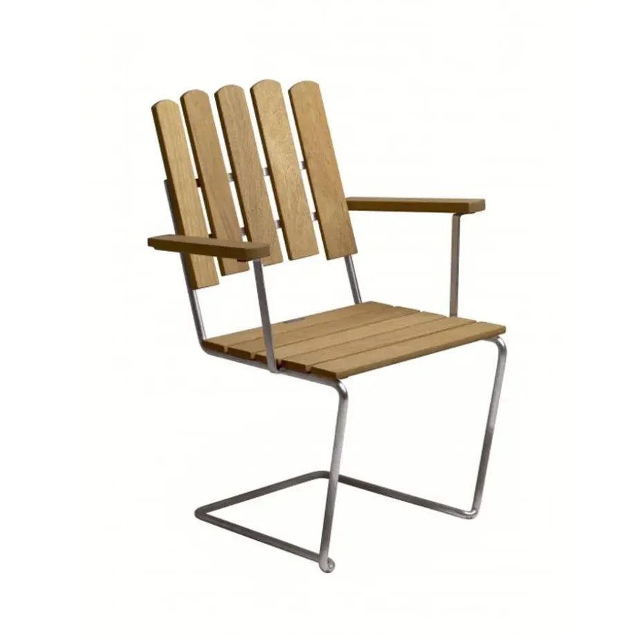 Fauteuil A2, Chêne huilé-structure en acier avec galvanisation à chaud