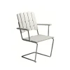 Fauteuil A2, Chêne laqué blanc - structure en acier avec galvanisation à chaud