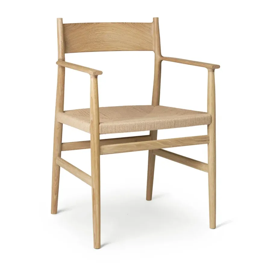 Fauteuil Arv siège tissé, Cordon en papier de chêne huilé