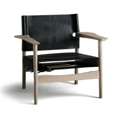 Fauteuil Autumn structure en chêne traité au savon, Noir
