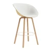 Fauteuil avec accoudoirs Mat Bar Armchair habillé sur le devant 75 cm, Hallingdal 110-hemp-beech-cream steel