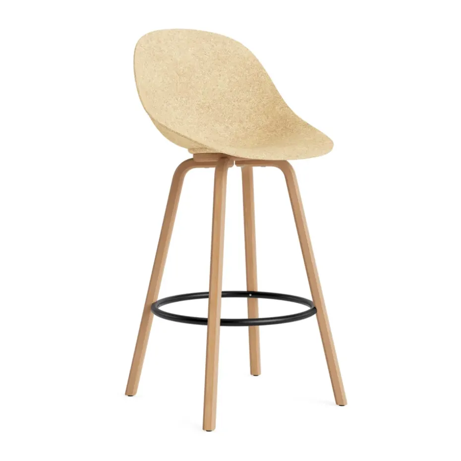 Fauteuil avec accoudoirs Mat Bar Armchair 75 cm, Hemp-hêtre-acier noir