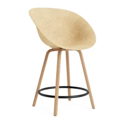 Fauteuil avec accoudoirs Mat Bar Armchair 65 cm, Hemp-hêtre-acier noir