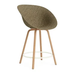 Fauteuil avec accoudoirs Mat Bar Armchair 65 cm, Seaweed-beech-cream steel