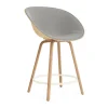 Fauteuil avec accoudoirs Mat Bar Armchair habillé sur le devant 65 cm, Remix 133-hemp-beech-cream steel.