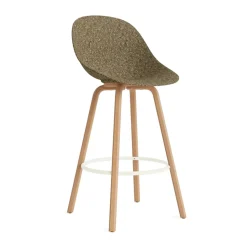 Fauteuil avec accoudoirs Mat Bar Armchair 75 cm, Seaweed-beech-cream steel