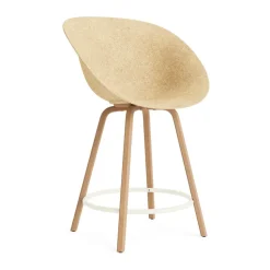 Fauteuil avec accoudoirs Mat Bar Armchair 65 cm, Hemp-hêtre-crème acier