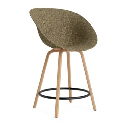 Fauteuil avec accoudoirs Mat Bar Armchair 65 cm, Seaweed-hêtre-acier noir