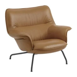 Fauteuil bas Doze, Refine leather cognac-black