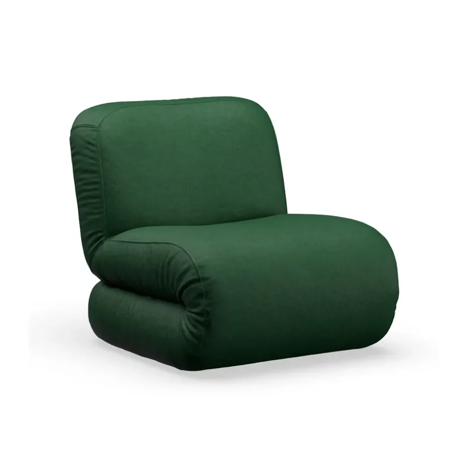 Fauteuil BAU, Divina Mélange - vert foncé, droit