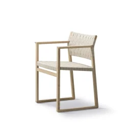 Fauteuil BM62, Tressé naturel-pieds huilés