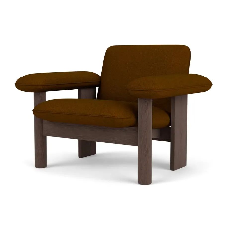 Fauteuil Brasilia low back, Dark oak-Baru 0450