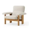 Fauteuil Brasilia, Oiled oak-Moss 011 grey