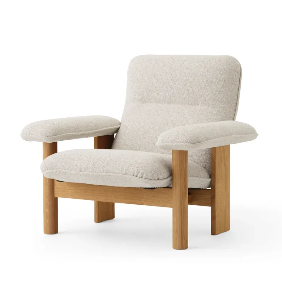 Fauteuil Brasilia, Oiled oak-Moss 011 grey