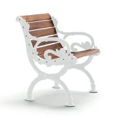 Fauteuil Byarum, Acajou, support blanc