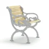 Fauteuil Byarum, Imprégnation de pin, structure en aluminium brut