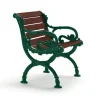 Fauteuil Byarum, Pin brun lasure, support vert