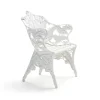 Fauteuil Classic, Pin laqué blanc, support blanc