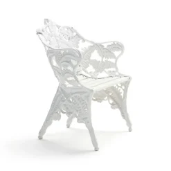 Fauteuil Classic, Pin laqué blanc, support blanc