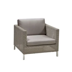 Fauteuil Connect weave, Taupe, ensemble de coussins Cane-Line Natté taupe