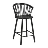 Fauteuil de bar ZigZag 63 cm, Lasuré noir