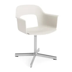 Fauteuil de bureau Layout Armchair 231, Cream white aluminium poli base pivotante 4 étoiles