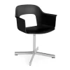 Fauteuil de bureau Layout Armchair 231, Black aluminium poli base pivotante 4 étoiles