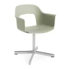 Fauteuil de bureau Layout Armchair 231, Pastel green aluminium poli base pivotante 4 étoiles