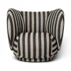 Fauteuil de salon Rico, Louisiana sable noir