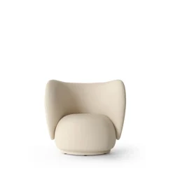 Fauteuil de salon Rico, offwhite, brushed