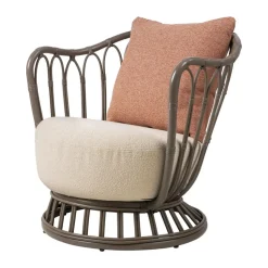 Fauteuil d'extérieur Grace, Lorkey Limonta 41-44-mushroom gray