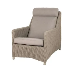 Fauteuil Diamond highback soft rope, Cane-Line Natté taupe