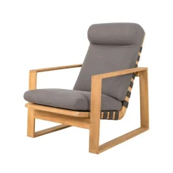 Fauteuil Endless Soft Highback, Cane-Line airtouch grey, teak