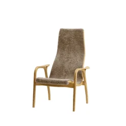 Fauteuil enfant Lamini, peau de mouton sahara, chêne huilé