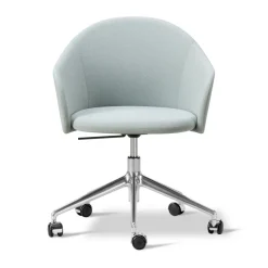 Fauteuil Gomo Armchair pivotant à 5 branches, Mylla 811-aluminium poli