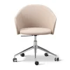 Fauteuil Gomo Armchair pivotant à 5 branches, Blazer CUZ47 Fairfield-aluminium poli
