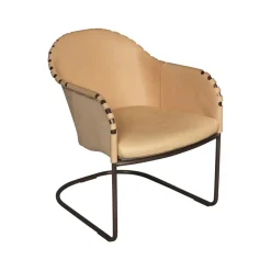 Fauteuil Ingo, Naturel-traité cuivre