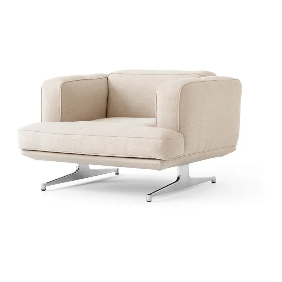 Fauteuil Inland AV21, Argile 0011 - aluminium poli